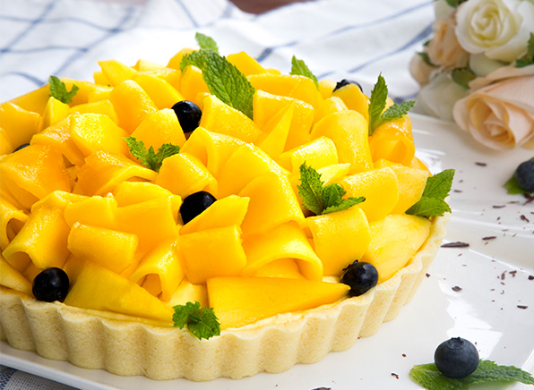 芒果蓝莓派
