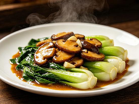 油菜炒香菇怎么做