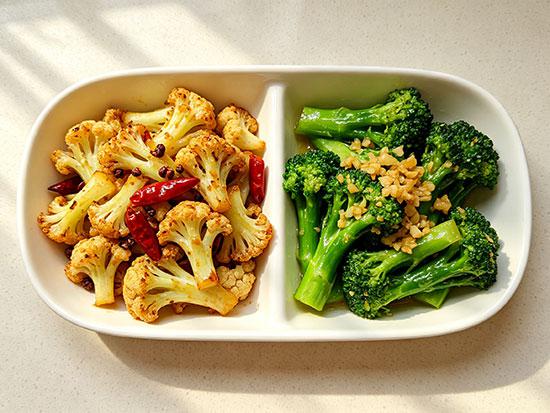 炒菜花、西兰花的方法