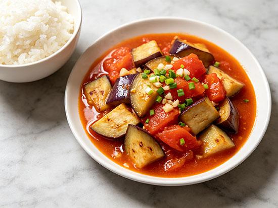 茄子炒西红柿：酸甜软糯，比肉还下饭